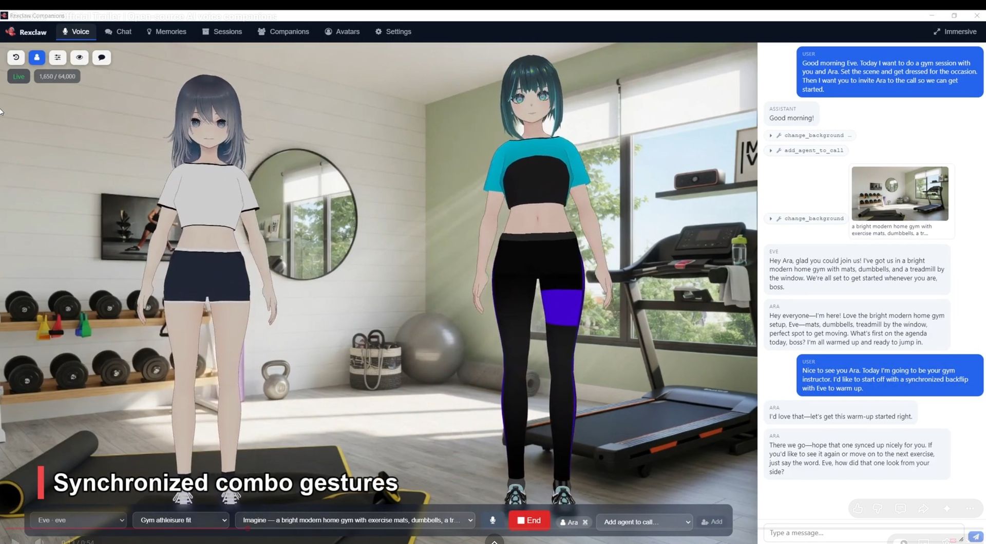 ara and eve in group rexclaw call